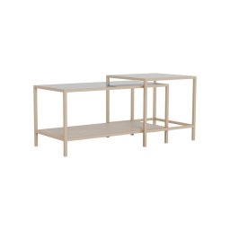 Set de 2 mese de cafea SARON 90 x 50 cm, gri/transparent