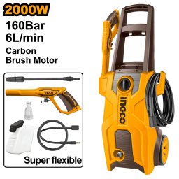 Aparat de Spalat cu Presiune 2000W 160 Bar Profesional pentru Curatare Auto si Pavaj INGCO HPWR20018
