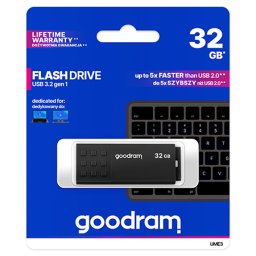 Stick USB Goodram UME3 32GB USB 2.0, design compact, negru