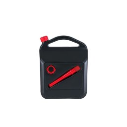 Canistra din plastic 10 litri pentru combustibil, neagra, cu palnie