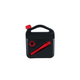 Canistra din plastic 5L pentru combustibil, cu palnie, neagra