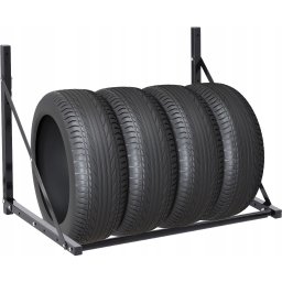 Suport suspendat pentru anvelope, reglabil, montaj pe perete, 100 kg, negru