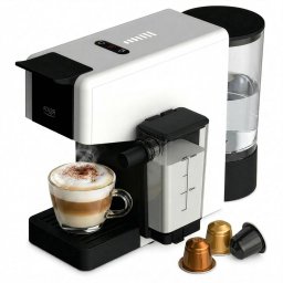 Espressor Automat Multi Capsule Adler AD 4391 Rezervor Apa 0.8L Rezervor Lapte 0.2L Presiune 20 Bari Putere 1400W Alb/Negru