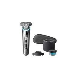 Aparat de Ras Electric Philips S9975/55 Seria 9000 Wet & Dry Tehnologie SkinIQ Autonomie 60 Minute Argintiu/Negru