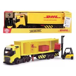 Dickie: Camion DHL interactiv cu motostivuitor – 35 cm