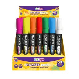 Marker Strigo Creta Lichida, varf rotund, mix culori, 21 buc/display SSC211