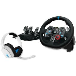 Volan LOGITECH G29 Driving Force + Astro A10 White Headset Bundle pentru PS4/PS5/PC