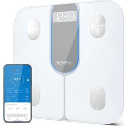 cantar smart digital renpho a033 body composition, wifi, bluetooth, greutate, bmi, grasime corporala, muschi, oase, apple health