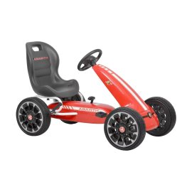 Kart Cu Pedale Pentru Copii, Scaun Reglabil, Abarth-Red