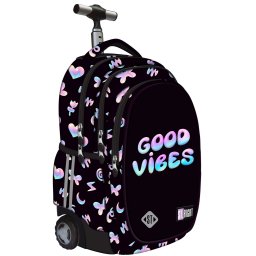 Ghiozdan tip Troler St.Right TB01, Holo Baloons, Roti Silicon, Impermeabil, 44x32x25 cm