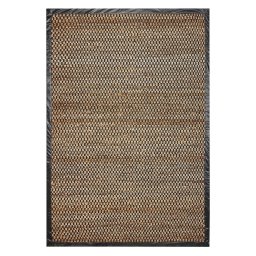 Produs Resigilat Covor Re-Bloom Gerce, iuta/bumbac/piele, 140x200 cm, design atemporal, maro/negru - Verificat A