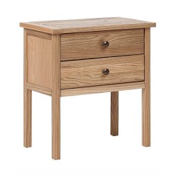 Produs Resigilat Noptiera Re-Bloom Salton, 2 sertare, lemn masiv/placaj, 53x31x55 cm, maro - Verificat A