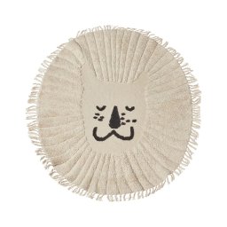 Produs Resigilat Covor rotund camera copiilor Re-Bloom Badhani, bumbac, diametru 140 cm, grosime 1 cm, bej/negru - Verificat A