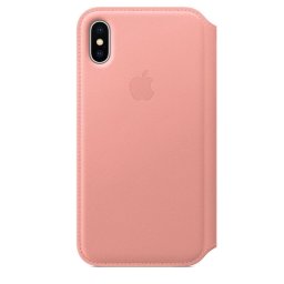 Husa de protectie Apple pentru iPhone X Folio, Piele, Soft Pink