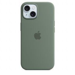 Husa telefon APPLE iPhone 15 Silicone Case cu MagSafe, Verde