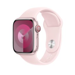 SmartWatch Apple Watch S9, Cellular, 45mm Carcasa Aluminium Pink, Light Pink Sport Band - M/L