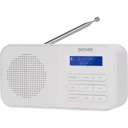 Radio, Denver, FM/DAB, Cu baterii, Alb (111111000440)