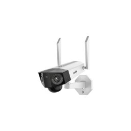 Camera supraveghere exterior wireless GSM 4G Reolink Duo 2 G750, 8 MP, unghi vizual 180 grade, slot card, lumina alba/IR 30 m, 10.400 mAh, detectie oameni/vehicule, microfon, difuzor, PIR, Alb