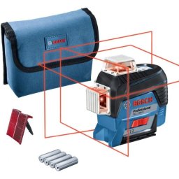 Nivela Laser Bosch GLL3-80 C, Linii 30m Receptor 120m, Precizie 0.2mm/m, Albastru
