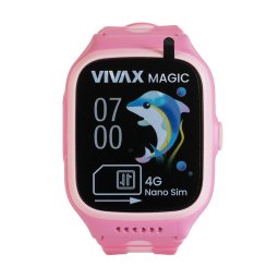 SmartWatch KIDS Vivax 4G MAGIC, Bluetooth 5.1, Rezistenta la apa, Procesor ARM Cortex-R5, 64 GB, Roz Magic