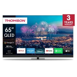Televizor Thomson 65QG6C14, 55", 163 cm, QLED, 4K UHD, Smart TV, WiFi, Bluetooth, 60Hz, Negru