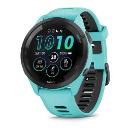 Smartwatch Garmin Forerunner 265, GPS, 46mm, Ecran AMOLED 1.3", Bluetooth, Wi-Fi, ANT+, Autonomie 13 zile, Monitorizre avansata activitati, 5 ATM, Albastru/Negru