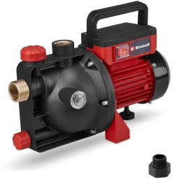 Pompa apa de suprafata Einhell GC-GP 6050, putere 600 W, debit max. 5000 l/h, inaltime refulare maxim 40 m, imersie maxim 8 m, presiune maxim 4 bar, dop scurgere apa, adaptor universal 33.3 mm, Rosu-Negru