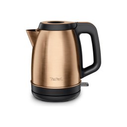 Fierbator apa Tefal Coppertinto KI280G10, 2400W, 1.7L, filtru anticalcar, inox, indicator nivel apa, baza rotativa 360, Negru-Maro