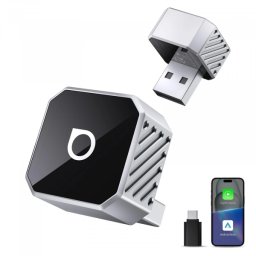 Adaptor Carplay, Android Auto Wireless Ottocast Mini Cube Style C pentru Apple iPhone, Android Series CP88-T3, Negru