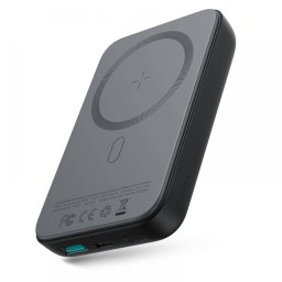 Acumulator extern Joyroom JR-W020 Mini 10000 mAh, compatibila MagSafe, Putere Wireless 15W, Cablu USB-C inclus, Negru