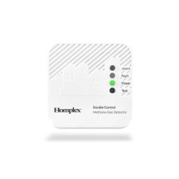 Detector de Gaz Metan Homplex HD100 PRO Double Control cu Fir si Declansare Dubla 12VDC / 230VAC Alb