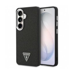 Husa Guess Samsung Galaxy S26 S942 Fixed Glitter Triangle Logo Negru
