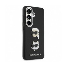 Husa Karl Lagerfeld Samsung Galaxy S26 S942 Saffiano Karl & Choupette's Head Pin Negru