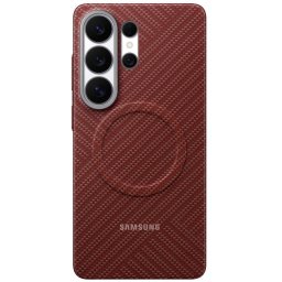 Husa Samsung pentru Galaxy S26 Ultra Carbon Magnet Case Rosu Coral