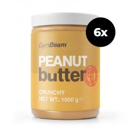 GymBeam Unt de arahide 6 x 1000 g crocant