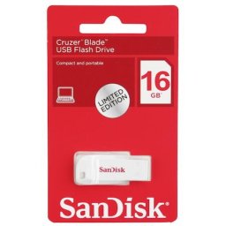 Memorie USB SanDisk Cruzer Blade, USB 2.0, 16 GB, Alb