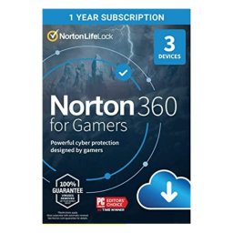 Norton 360 for Gamers, 3 users, 1 year