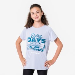Tricou de alergare respirant KIPRUN Dry+ 500 Mov Fete