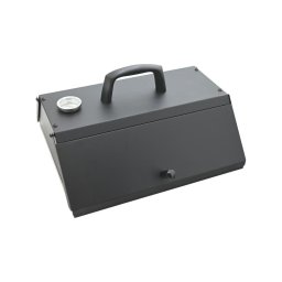 Cuptor de pizza cu ușă și termometru, 40 x 35,5 x 21 cm, negru