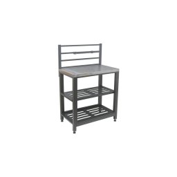 Modul masă pentru exterior 80x47x123 cm, negru/inox