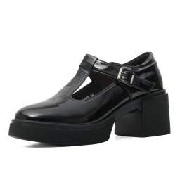 Pantofi dama din piele naturala lacuita, Karisma, J8J870007B 01-L, negru