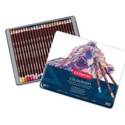 Set 24 creioane colorate Coloursoft Derwent