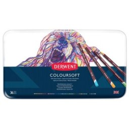 Set 36 creioane colorate Coloursoft Derwent