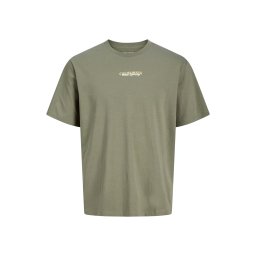 JACK & JONES T-Shirt Jjcity Photoprint Ss Crew Neck 12288353 17-0613 TCX vetiver