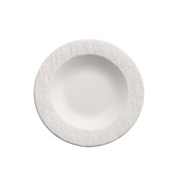 Set 6 farfurii adanci din ceramica alba ZASS Gourmet, finisaj mat