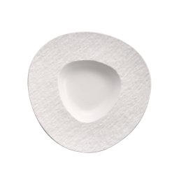 Set 6 farfurii pentru paste ZASS Gourmet din ceramica alba, finisaj mat