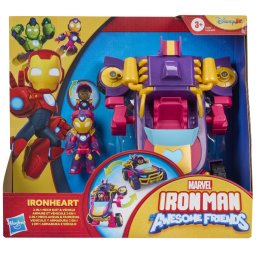 Set Iron Heart Marvel cu vehicul 2 in 1 transformabil si figurina