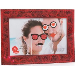 Rama foto cu accesorii haioase pentru poze amuzante la petrecere