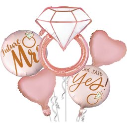 Set 5 baloane rose gold pentru petrecerea burlacitelor