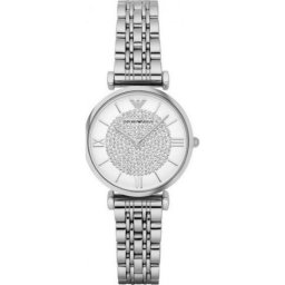 Ceas de dama Armani AR1925 din otel inoxidabil, cadran alb, 32 mm